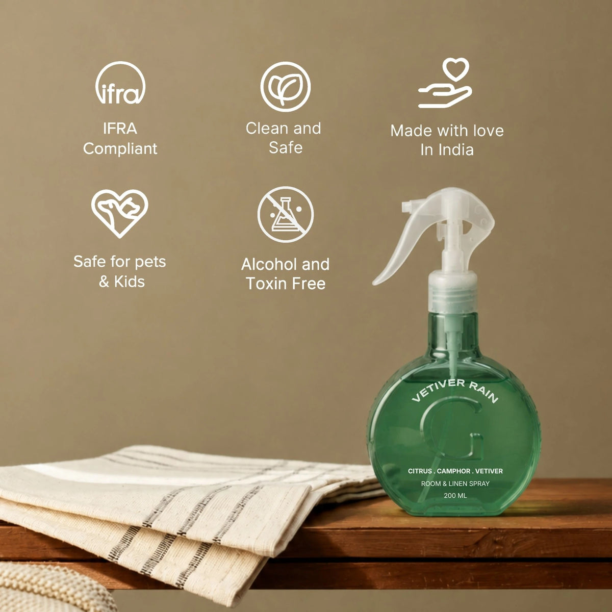 Vetiver Rain Room & Linen Spray